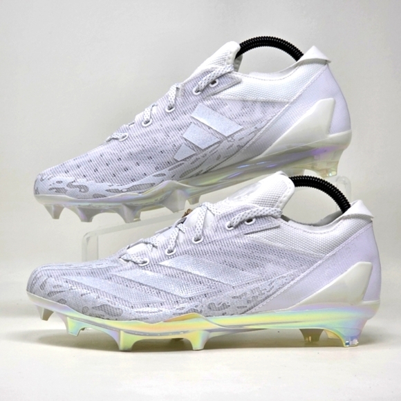 Adidas Adizero Electric American Football Cleats White Mens Size 9.5 IE4413 New - Picture 3 of 13